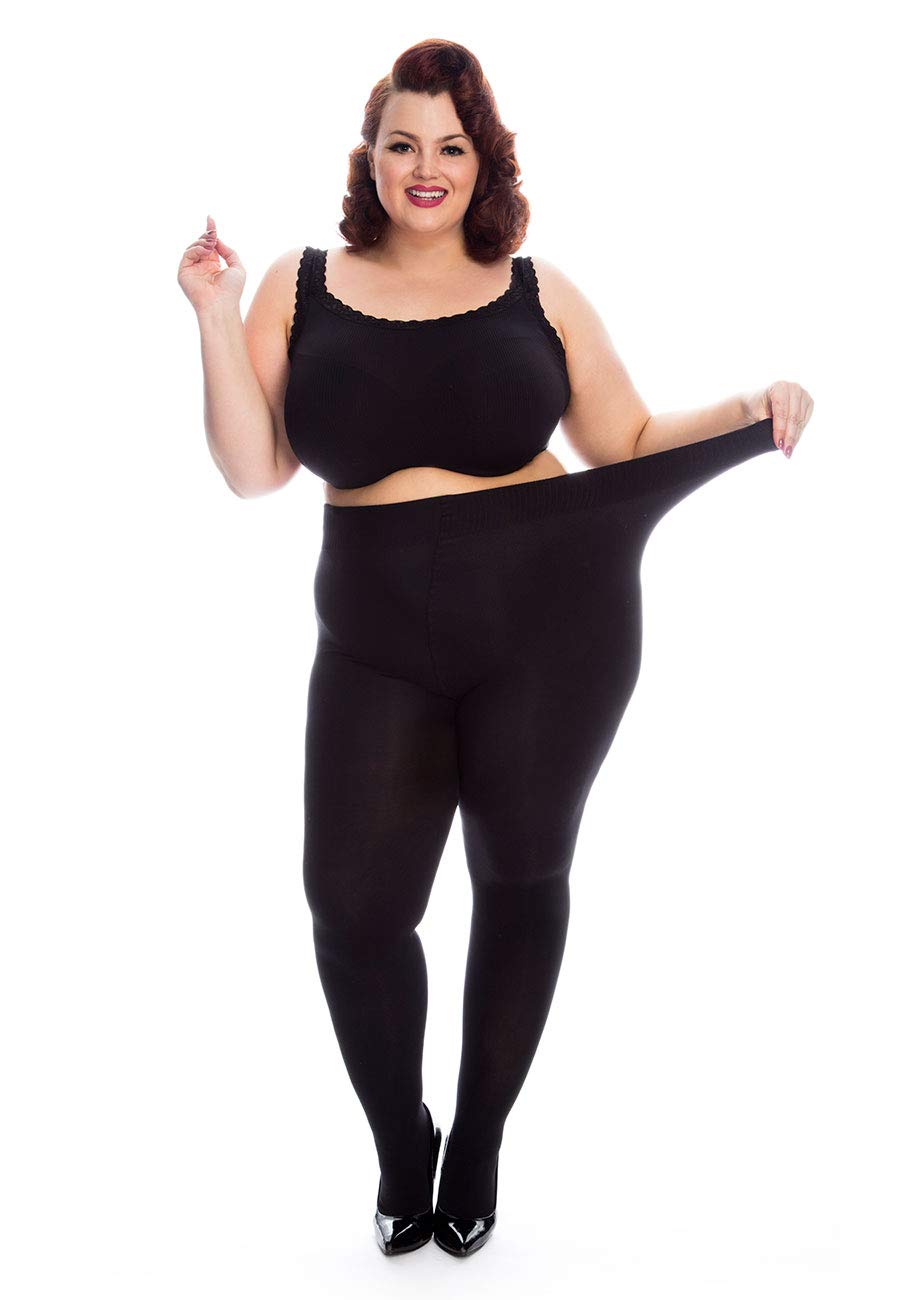 All Woman Medias gruesas de 150 denier, talla grande, 1 par, tallas 46 a 36 +