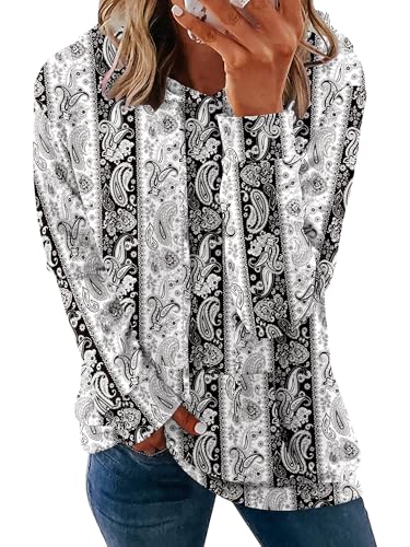 onlypuff Womens Hooded Tops Sweatshirts Drawstring Fashion Pullover Tops