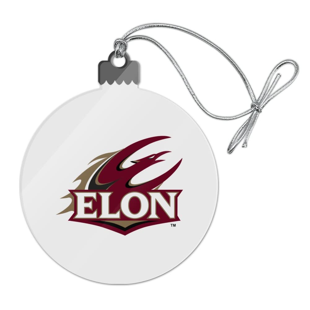 GRAPHICS & MORE Elon University Secondary Logo Acrylic Christmas Tree Holiday Ornament