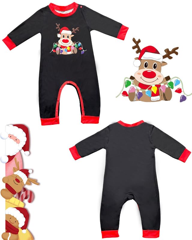 Pigiama Natale Famiglia Set, Pigiami Natalizi per Tutta la Famiglia, Pigiama Natalizio Donna Uomo Manica Lungo Pigiama di Natale, 2 Pezzi Pigiami Natale per la Famiglia per Bambino Bambina Mamma Papà