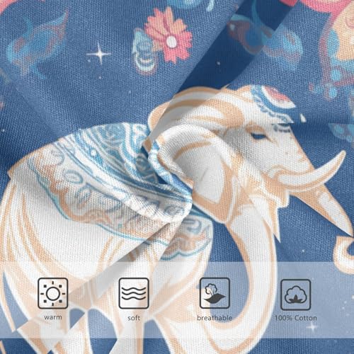 KLL Colorful Elephants Decorated Mandala Toddler Boys Comfort Boxer Briefs Breathable Children Panties3