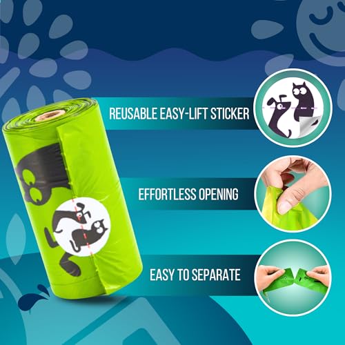 Image of Pet N Pet 360 Counts, Unscented Dog Poop Bags Rolls, 41% Plant Based & 59% PE Poop Bags For Dogs, 24 Rolls Extra Thick Dog Waste Bag, Doggie Poo Bag