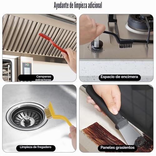 Miniatura 5 de Cepillo De Limpieza Para Grietas, 12 Piezas De Suministros De Limpieza, Cepillos De Limpieza De Cerdas Duras Para Uso Doméstico, Azulejos De Baño, Esquina De Cocina, Fregadero, Tetera, Botella