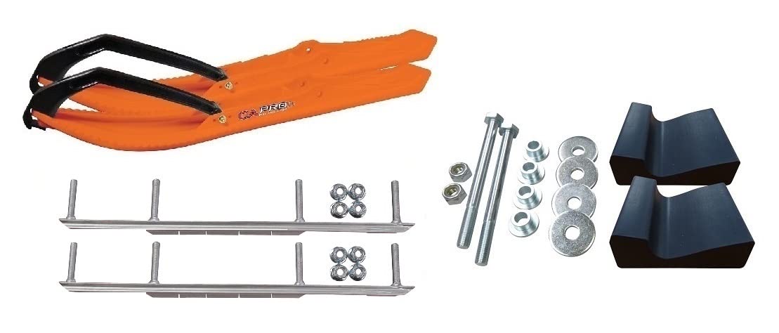 C&A Pro Orange BX Snowmobile Skis w/ 7.5