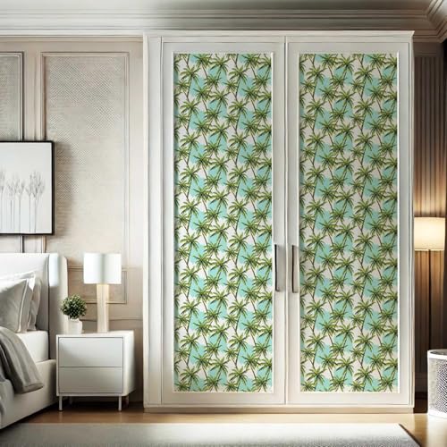 Papier peint palmier tropical autocollant pour masquer les défauts des murs - 5