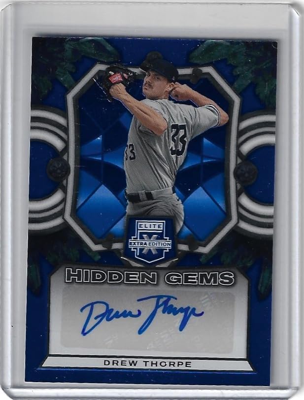 Drew Thorpe Autographed Hidden Gems Collectible Baseball Card - 2023 Panini Elite Extra Edition Baseball Card #HG-DTH (Yankees)