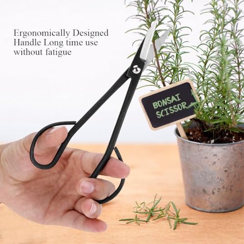 Image of HASTHIP 7.5'' Gardening Pruning Shears -43mm Steel Blades, Bonsai Scissors Pruners Garden Clippers for Trees, Roses, Plants & Branches