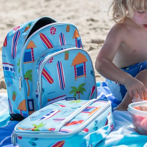 Image of Wildkin 12 Inch Backpack, Includes Insulated, Food-Safe Front Pocket and Side Mesh Water Bottle Pocket, Perfect for Preschool, Daycare, and Day Trips, Olive Kids Design - Surf Shack