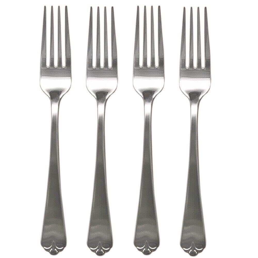 For Wallace Lotus 18/8 Stainless Steel Dinner Fork (Set of Four)