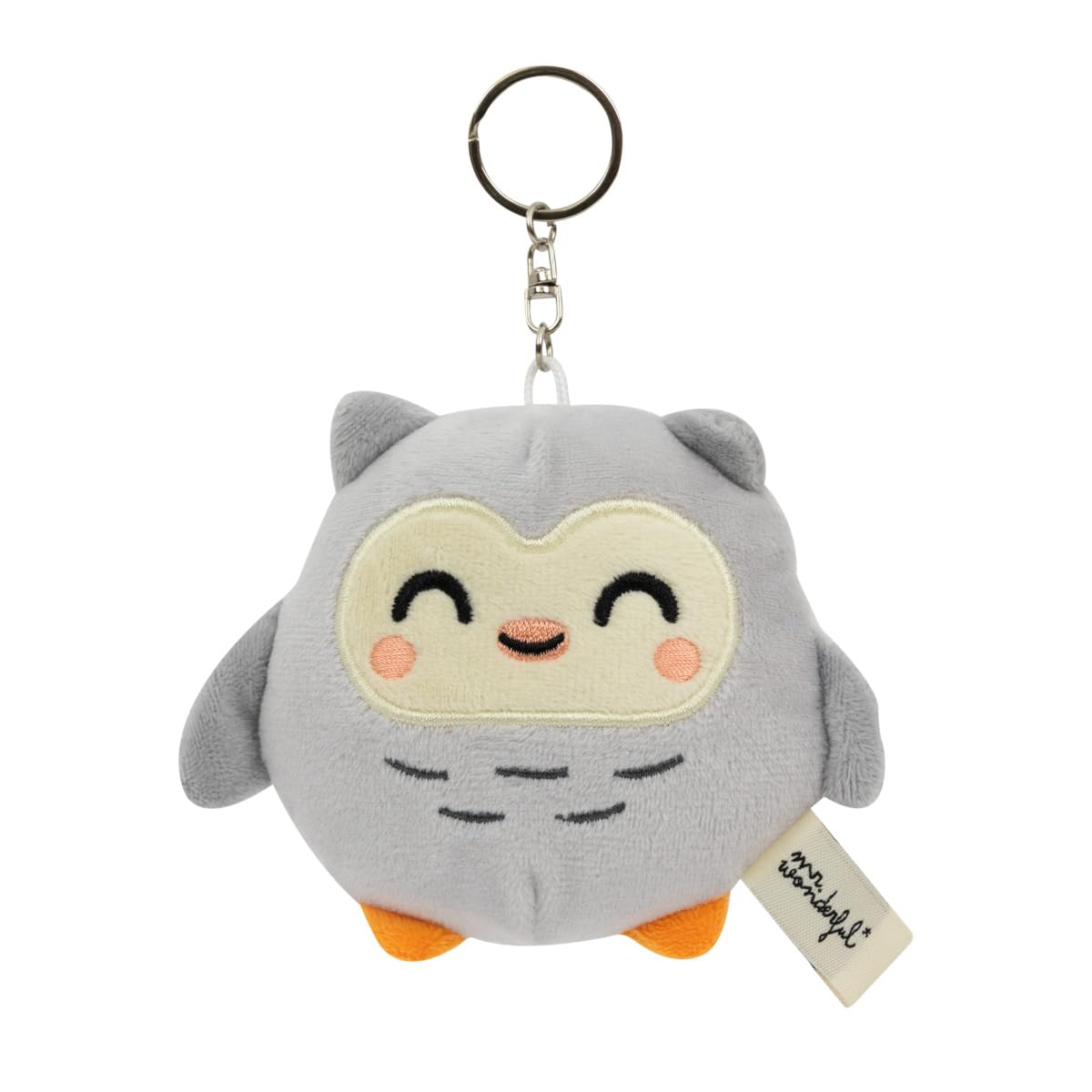 Mr. Wonderful - Plush Keychain - Owl - Owl Shaped Plush Keychain, multicoloured, Estandar