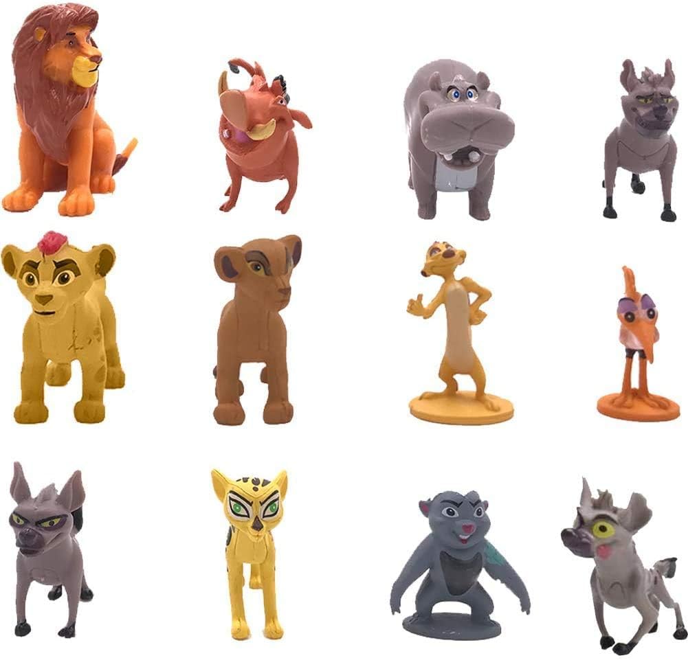 IOSCDH 12pcs Animal Cake Topper Mini Figures Set The Lion King Cake Decoration Birthday Party Supplies Ornaments Cake Topper Party Decoration Supplies Children