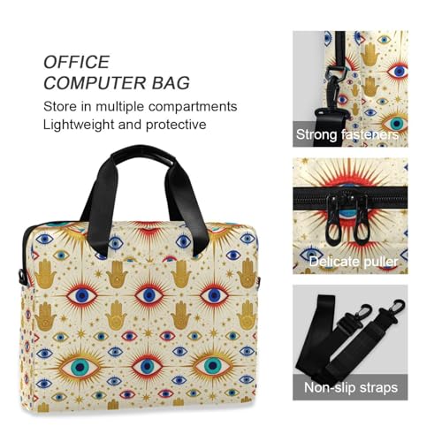Maletín para Laptop Beige de 15.6 pulgadas con Asa y Correa miniatura 6
