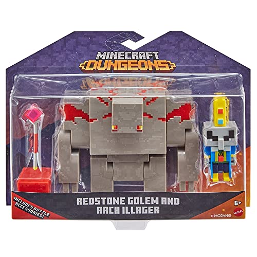 Minecraft Dungeons 3.25" Figures 2-Pk Battle Figures, Great For Playing, Trading, And Collecting, Action And Battle Toy For Boys And Girls Age 6 And Older #TOP6