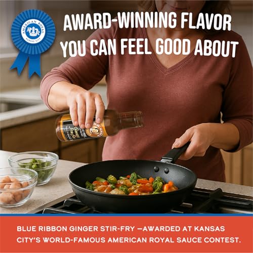 Image of Mr. Spice Ginger Stir Fry Sauce 3-Pack, Organic Salt Free, 13.5 oz Each | stir fry sauce & marinade for wok & air fryer, no salt added, low sodium, gluten free, 40.5 oz Total