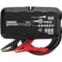 NOCO GENIUSPRO25: 25A 6V/12V/24V Professional Smart Battery Charger Maintainer, Desulfator & Power Supply with Overcharge Protection & Thermal Compensation For Lead-Acid & Lithium Batteries