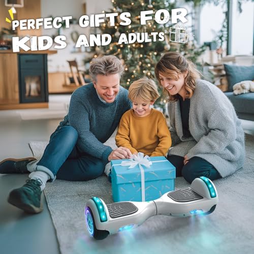 Image of SISIGAD Scooters for Kids Ages 7-12, with Built-in Bluetooth Speaker and 6.5 inch Colorful Lights Wheels, Safety Certified Self Balancing Scooter