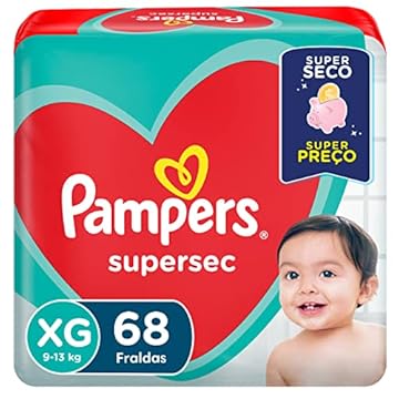 Fralda Pampers Supersec, XG, 68 Fraldas