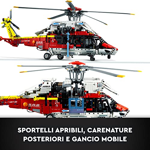 Technic Elicottero di Salvataggio Airbus H175, Kit Modellismo con Motore per Rotazione dei Rotori, Giocattolo Educativo, Idee Regalo di Compleanno, Giochi per Bambine e Bambini da 11 Anni 42145 - Lego - Immagine 4