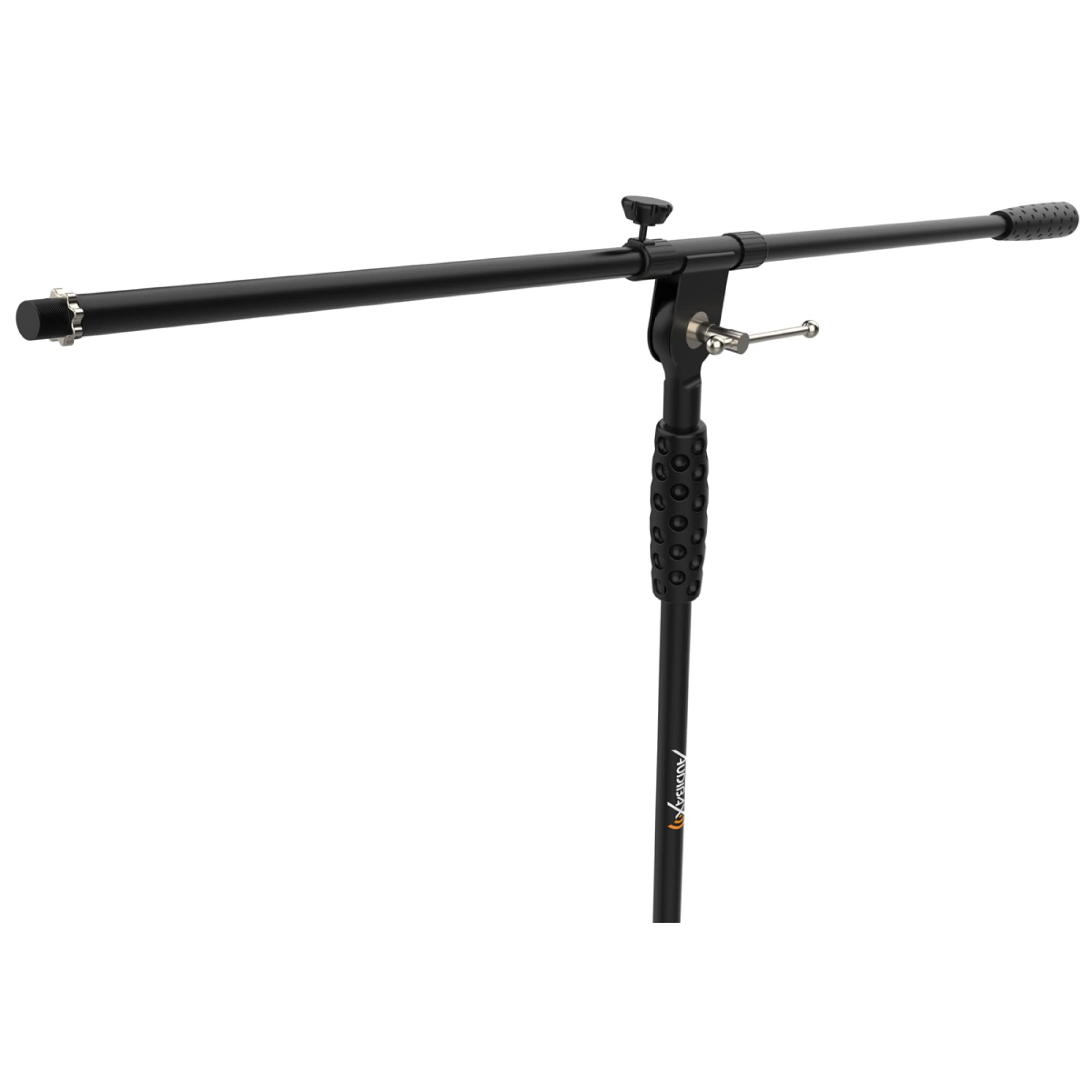 Audibax Ayra 10 Nero - Supporto per Microfono da Pavimento - Supporto con Braccio Regolabile e Clip per Microfono - Supporto per Microfono con Base - Design Pieghevole e Regolabile in Altezza