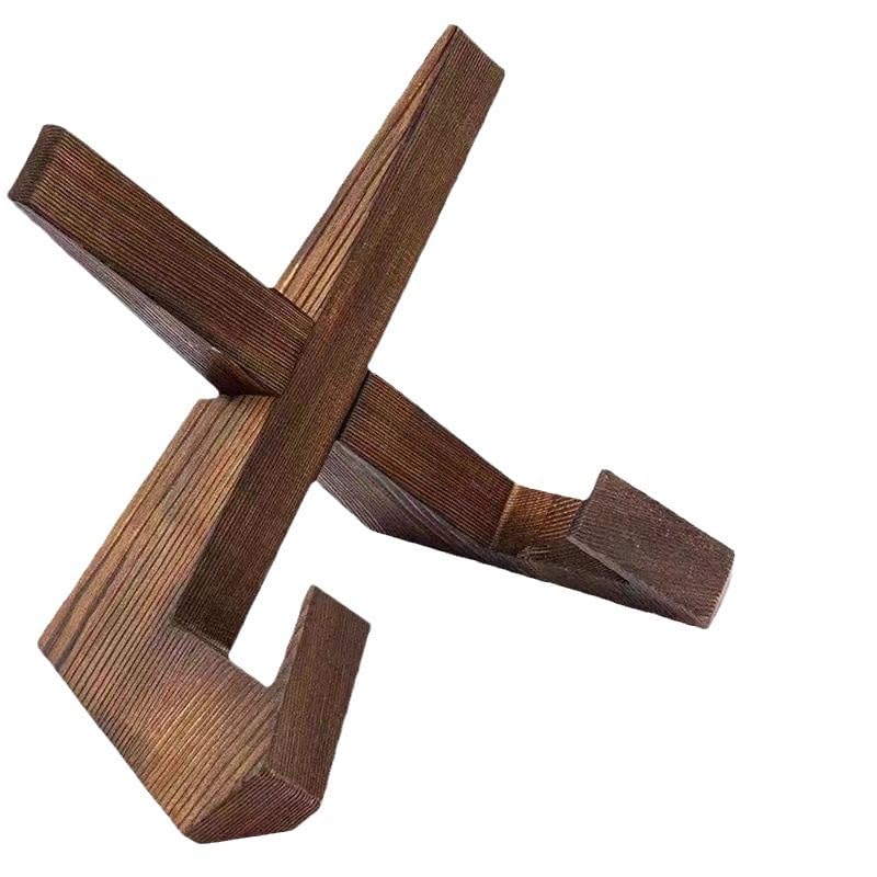 LivEaseAura Book Stand Wood Cookbook Holder Plate Display Rustic Brown Stand Long-lasting Photo Holder Book Holder Stable Durable Balanced Safe for Kitchen Living Room Study Room