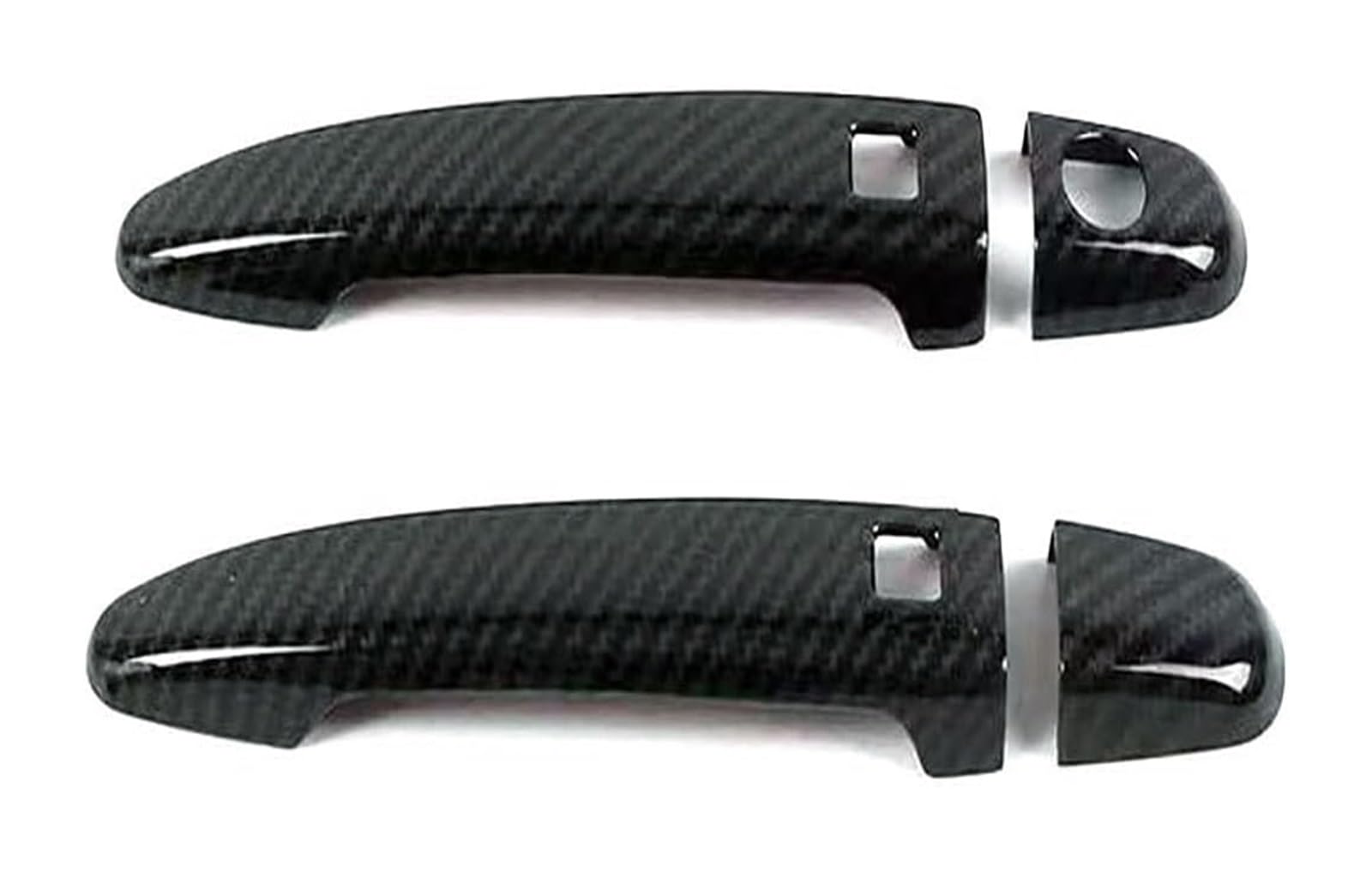 YSBVBLRMRV Car Outside Door Handle Cap for Alphard H10 H20 2002-2015 Single Hole Dual Smart Door Handle Bowl Anti-Scratch Modification Car Guard(2 Doors Carbon Fiber Pattern)