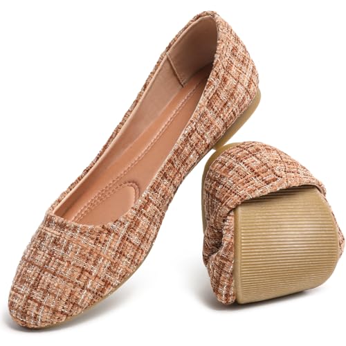 HEAWISH Women’s Round Toe Flats Shoes Ballet Flats Dressy...