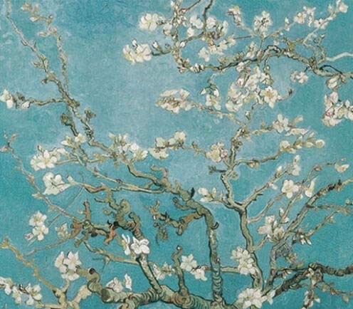 Set of 2 Individual Decoupage Paper Party Napkin ALMOND BLOSSOMS TREE Watercolor Decor Luncheon Napkins for a Birthday holiday, Wedding, Cocktail Party