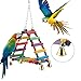 Oiseau Perroquets Jouets Balançoire à Oiseaux, Cloches de Balançoire Suspendues Cage à Oiseaux pour Animaux de Compagnie Triangle Hamac Perchoirs Jouet Échelle Balançoire Jouet pour Perruche Calopsitt