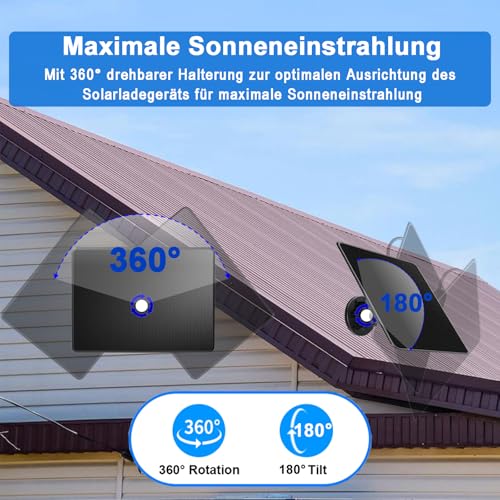 Solarpanel Wildkamera: 5000mAh Akku-Solarpanel für Wild und Outdoor Kameras, 12V/1A&6V/1.5A Solar Batterie Ladegerät Kit, Jagdzubehör für Wildtierkamera von DC 2,1/3,5mm&USB-C Ausgangsanschluss