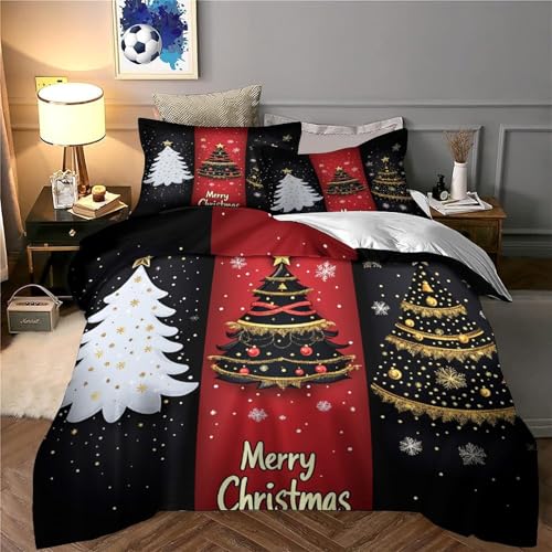 Parure de lit Noël impression 3D haute définition microfibre super douce - 6