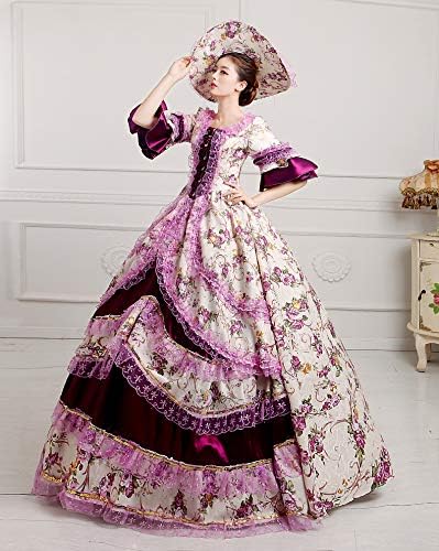 CountryWomen 1700's Rococo Gown Marie Antoinette Renaissance Dress Ball Gown Victorian Fairytale Brocade Dress Ball Gown - Image 5