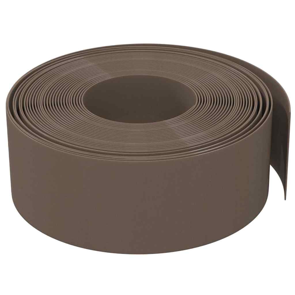 Lot de 3 bordures de pelouse marron PE 10 m x 20 cm