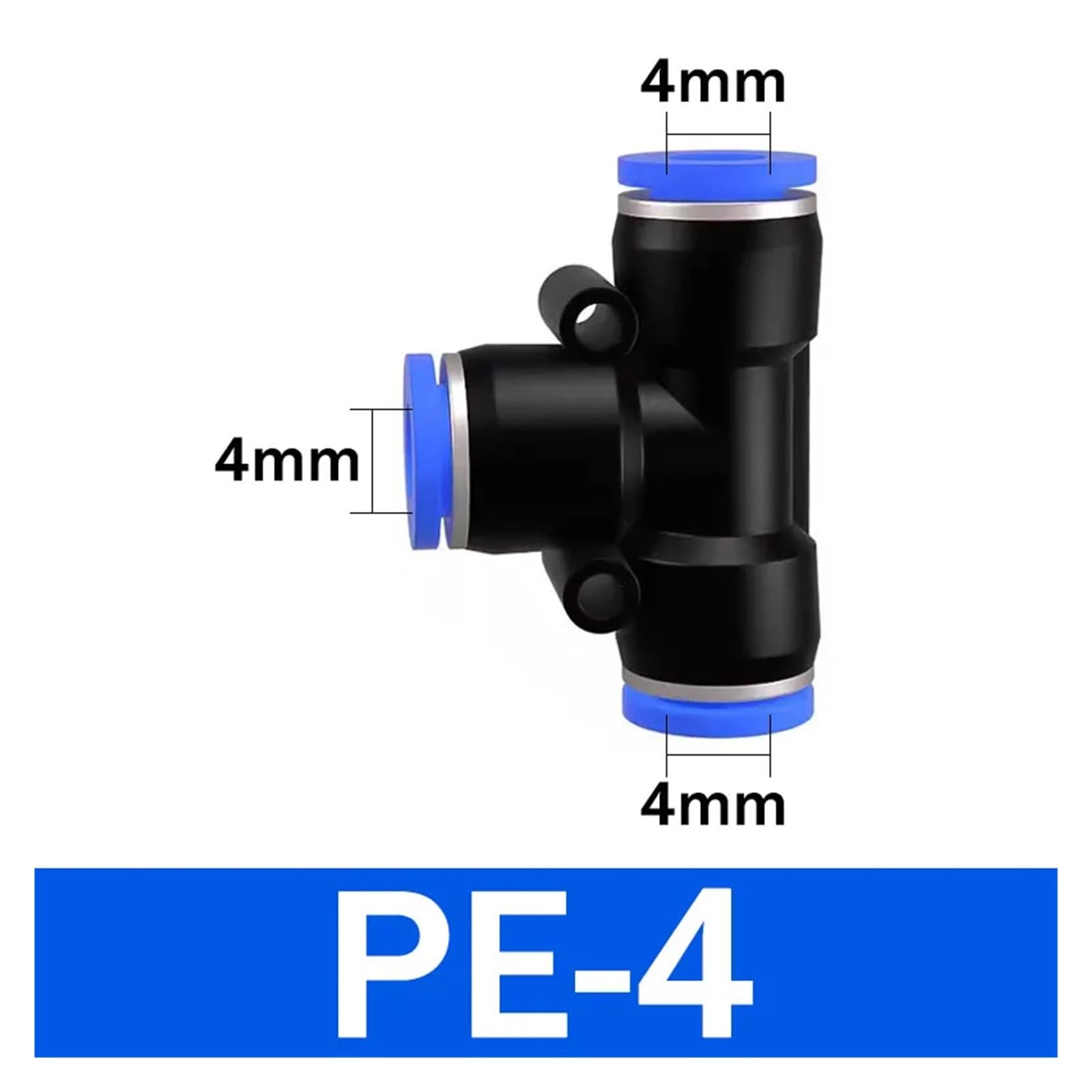 Conectores de Aire PE de 20/100/500/1000 Piezas, conexión neumática rápida, 4 mm, 6 mm, 8 mm, 10 mm, 12 mm, tubería de plástico de 3 vías.(PE-4,500Pcs)