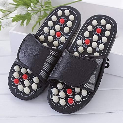Acupressure Yoga Slippers (Black, 8)