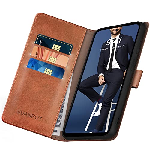 Housse de protection à rabat en cuir synthétique pour Pixel 7