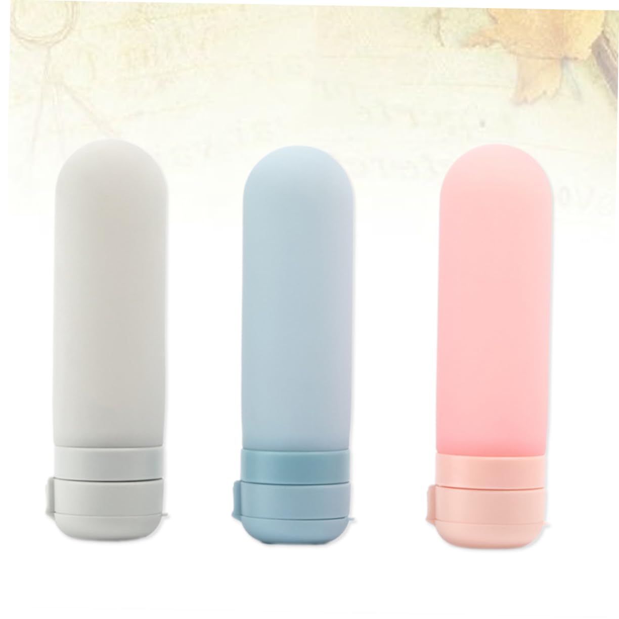 3pcs Silicone Travel Bottles for Toiletries Leak Containers for Shampoo Lotion Body Wash Random Colors for Gym Travel Home Use