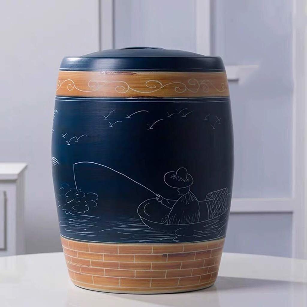 Ceramiczny pojemnik do przechowywania płatków śniadaniowych, pojemność 10 kg, idealny do organizowania mąki, cukru, kawy, ryżu, orzechów, przekąsek, karmy dla zwierząt domowych, herbaty