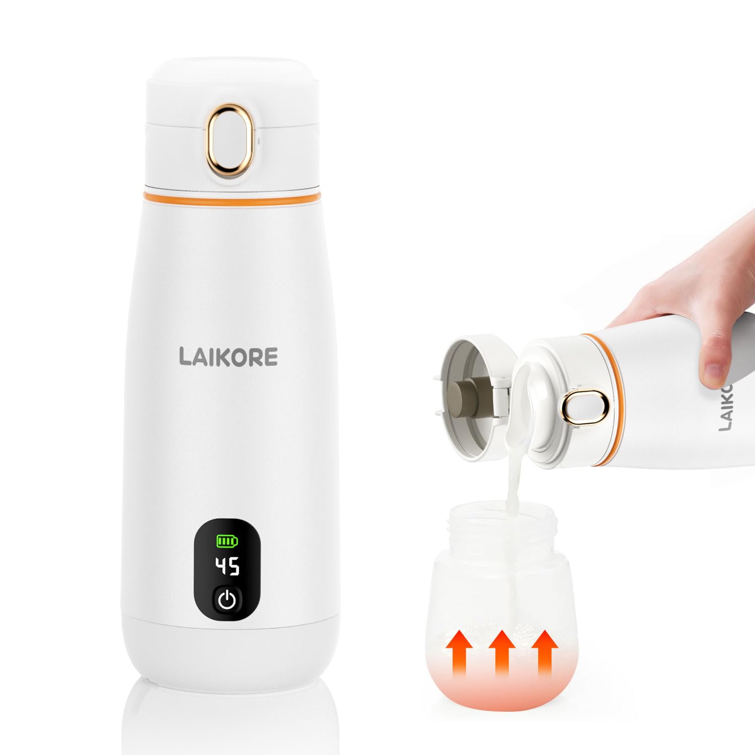 Portable Milk Warmer - Travel & On-the-Go, Quick Heating Breast M...