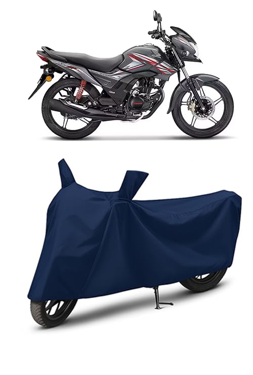 Image of Waterproof Bike Cover for Honda CB Shine | All Weather Protection from Rain, Dust, UV Rays & Scratches with Mirror Pockets & Buckle Belt | CB Shine Bike Cover