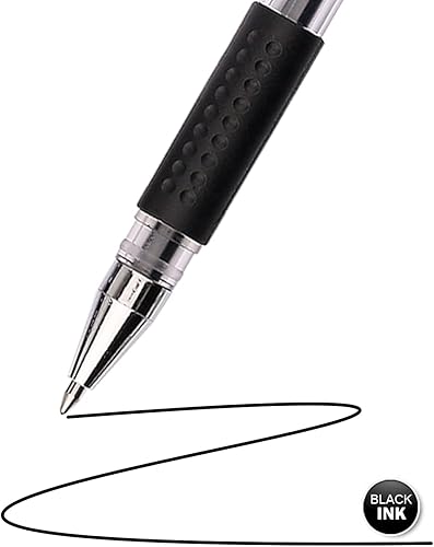 Miniatura 3 de Paquete de 60 bolígrafos de gel negros de punta fina, bolígrafos de punta redonda, bolígrafos de tinta de gel de tinta negra, bolígrafos de