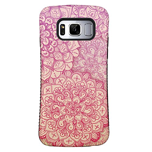Galaxy S8 Case, ZUSLAB Pattern Design, Shockproof Armor Bumper, Heavy Duty Protective Cover for Samsung Galaxy S8 (Pink Mandala)