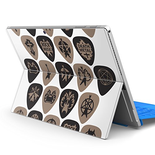igsticker Surface pro7 (2019) pro6 pro2017 pro4 専用 スキンシール サーフェス ノートブック ノートパソコン カバー ケース フィルム ステッカー アクセサリー 保護 011665 音楽 ギター ロック