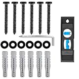 Lag Bolt Kit for TV Wall Mount Comes with M8 Lag Bolt with Washer for Wood Stud, Fischer Anchors for Concrete Wall, Includes Allen Key and Bubble Level for Easy Installation MD5753 by Mounting Dream