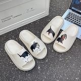OJXTRDE Dackel Hausschuhe Herren Damen Sommer Wolke Schieber mit dicker Sohle Lustige Neuheit Haustier Katze Wurst Hund Pantoffeln für Badelatschen Pool Strand Haus innen/außen
