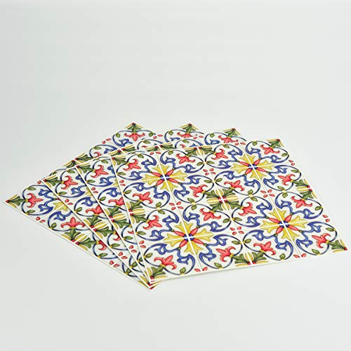 InHome NH2365 Toskanische Fliesenfliesen, zum Abziehen und Aufkleben, mehrfarbig, 6,3 x 6,3 cm