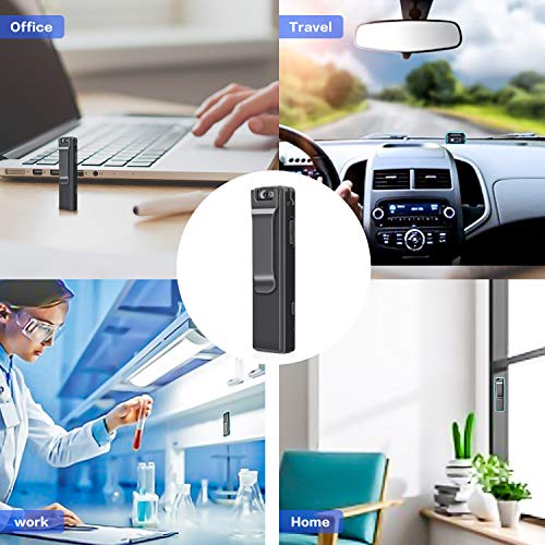 Camera No Wifi Needed - Mini Body Camera Video Recorder - Camera Motion Activated - Nanny Small Cam - Tiny Camera - Small Security Camera For Home And Office (With 128G High-Speed Memory Card) #TOP7