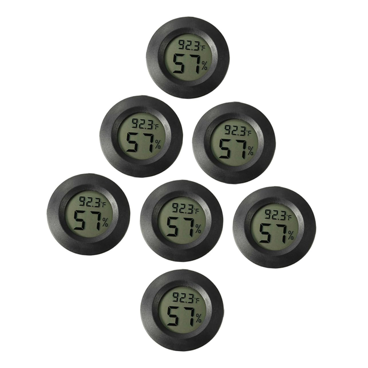 HEMOTON 7Pcs Mini Digital Hygrometer Thermometer Accurate Humidity Temperature Monitor for Reptile Tanks Terrariums Poultry Indoor Use Durable Design