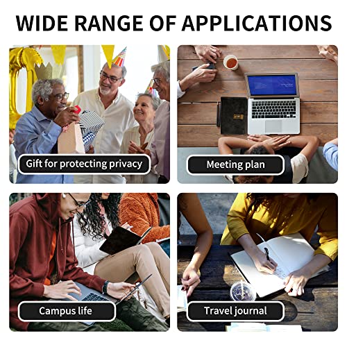 Cagie Diary With Lock, Waterproof Journal With Lock For Men And Women 192 Pages Mens Locked Journal With Pen& Gift Box, A5 Pu Leather Journal For Men, Password Protected Notebook With Lock, Black #TOP7