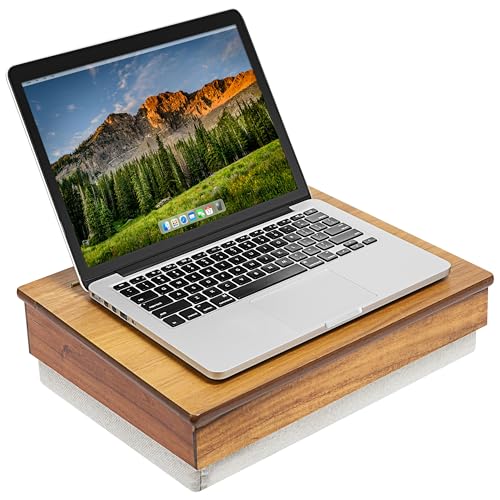 LAPGEAR Schoolhouse Lap Desk with Storage Compartments - Acacia Wood - Natural - Style No. 45076