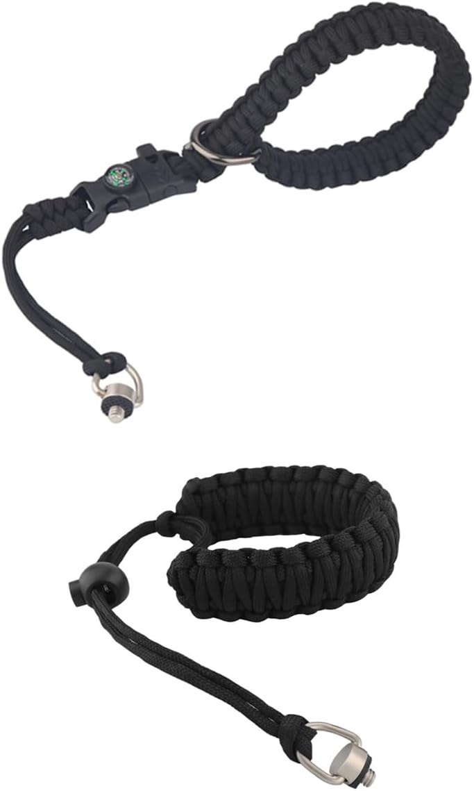 Camera Wrist Strap for Insta 360 X4, X3, DSLR, Selfie Sticks Quick Release Camera Wrist Strap, with Compass, Black
